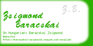 zsigmond baracskai business card